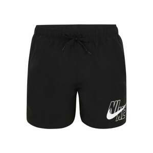 Nike Swim Šortky 'Lap 5'  černá / bílá