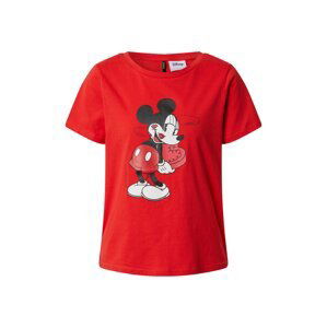 ONLY Tričko 'ONLDISNEY S/S VALENTINE TOP BOX JRS'  červená