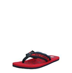 TOMMY HILFIGER Žabky 'HILFIGER MARITIME BEACH SANDAL'  námořnická modř / červená