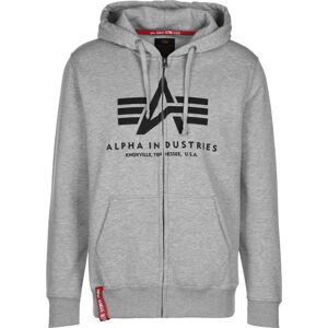 ALPHA INDUSTRIES Mikina s kapucí  šedá / červená / černá / bílá