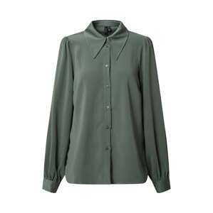 Vero Moda Tall Halenka 'VMCOCO L/S COLLAR SHIRT VIP GA TALL'  světle zelená / zelená