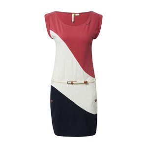 Ragwear Letní šaty  pastelově červená / bílá / enciánová modrá