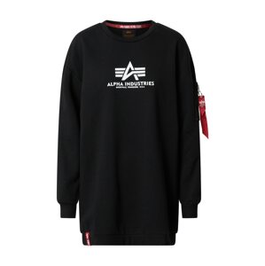 ALPHA INDUSTRIES Mikina  černá / bílá