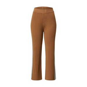 Ragdoll LA Kalhoty 'Block Knit Pant'  velbloudí / světlemodrá