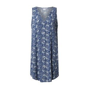 GAP Šaty 'V-SL BTN SHFT DRESS'  kouřově modrá / světlemodrá / bílá