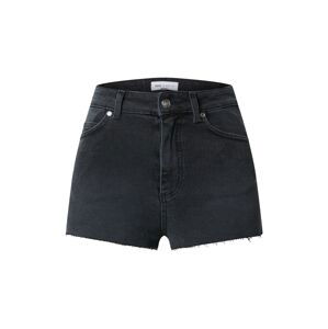 NU-IN Shorts 'High Rise Raw Hem Denim Shorts'  černá