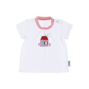 STERNTALER Tričko 'Haus'  bílá / růžová / červená