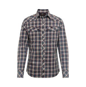 G-Star RAW Košile '3301 slim shirt ls'  červená / tmavě modrá / bílá