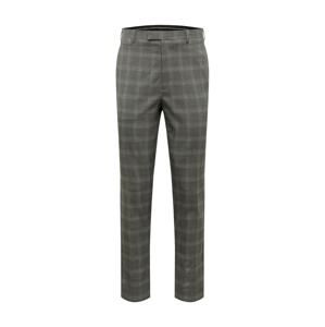 BURTON MENSWEAR LONDON Chino kalhoty 'GREY FINE CHECK SKINNY'  šedá