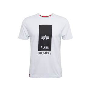 ALPHA INDUSTRIES Tričko  červená / černá / bílá