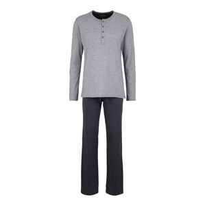SCHIESSER Pyžamo dlouhé  šedá / antracitová