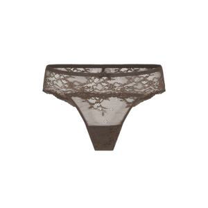 LingaDore Tanga 'Daily lace'  tmavě hnědá