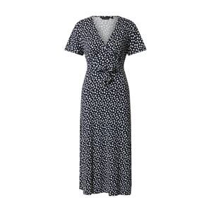 Dorothy Perkins Šaty 'NAVY SPOT BUTTON THROUGH MIDI DRESS'  tmavě modrá