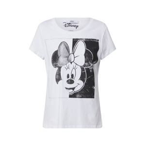 ONLY Tričko 'ONLMICKEY MINNIE FACE S/S T'  černá / bílá