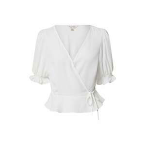 Miss Selfridge Halenka 'IVORY SHIRRED WRAP BLOUSE'  bílá