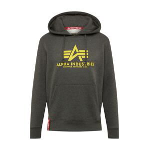 ALPHA INDUSTRIES Mikina 'Basic Hoody'  žlutá / grafitová