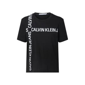 Calvin Klein Jeans Tričko  černá / bílá