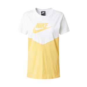 Nike Sportswear Tričko  žlutá / bílá