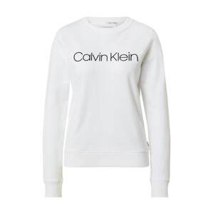 Calvin Klein Mikina  bílá / černá