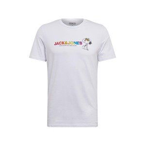 JACK & JONES Tričko 'Peanuts Pride'  bílá