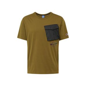 Champion Authentic Athletic Apparel Tričko  khaki / černá