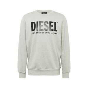 DIESEL Mikina  černá / šedý melír