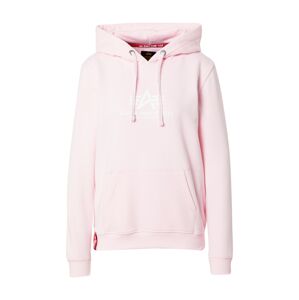 ALPHA INDUSTRIES Mikina  pastelově růžová / bílá