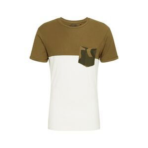 Hailys Men Tričko 'Marshall'  khaki / bílá