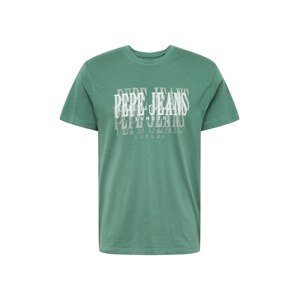 Pepe Jeans Shirt 'SNOW'  bílá / zelená