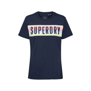 Superdry Tričko 'Rainbow'  marine modrá / mix barev