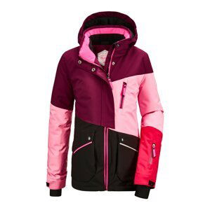 KILLTEC Outdoorová bunda 'Flumet'  hnědá / švestková / svítivě růžová / světle růžová