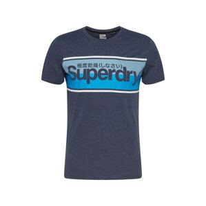 Superdry Tričko  marine modrá / kouřově modrá / nebeská modř / bílá