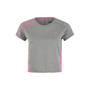 PUMA Funkční tričko 'Train Panel'  šedá / svítivě růžová