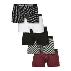 Urban Classics Boxerky  burgundská červeň / černá / bílá