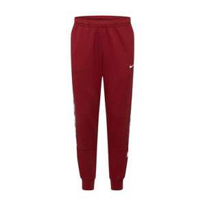 NIKE Sportovní kalhoty 'Repeat'  bílá / krvavě červená / šedá / černá