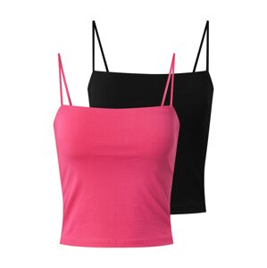 Gina Tricot Top 'Scarlet'  růžová / černá