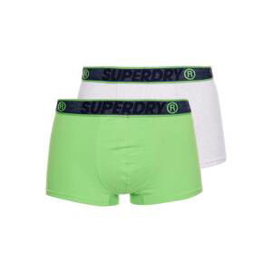 Superdry Boxerky  bílá / zelená / černá