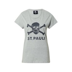 FC St. Pauli Tričko 'Totenkopf'  antracitová / šedý melír