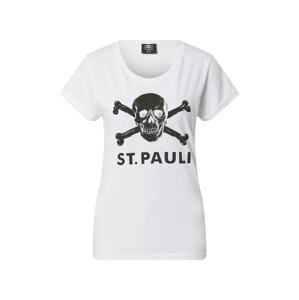 FC St. Pauli Tričko 'Totenkopf'  černá / bílá