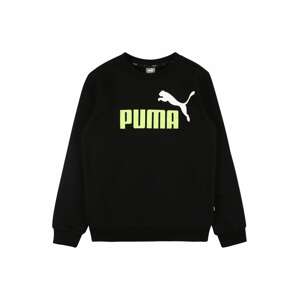 PUMA Sportovní mikina  svítivě žlutá / bílá / černá