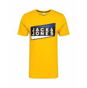 JACK & JONES Tričko 'Shaun'  černá / oranžová