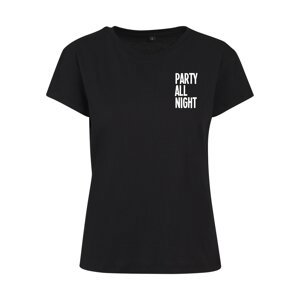 Merchcode Tričko 'Ladies Party All Night Tee'  černá / bílá