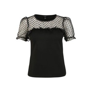 River Island Petite Tričko 'Organza'  černá