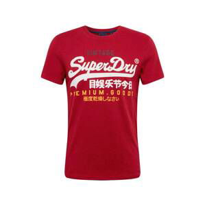 Superdry Tričko  červená / bílá / žlutá