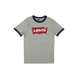 LEVI'S Tričko  šedý melír / bílá / červená / námořnická modř