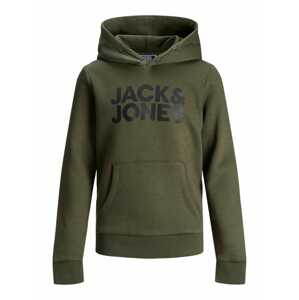 Jack & Jones Junior Svetr  tmavě zelená / černá