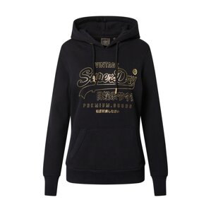 Superdry Mikina  černá / zlatá