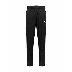 PUMA Sportovní kalhoty  černá / bílá