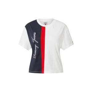 Tommy Jeans Tričko  námořnická modř / bílá / červená