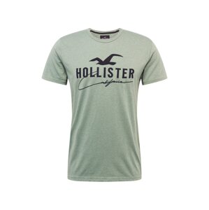 HOLLISTER Tričko  mátová / antracitová